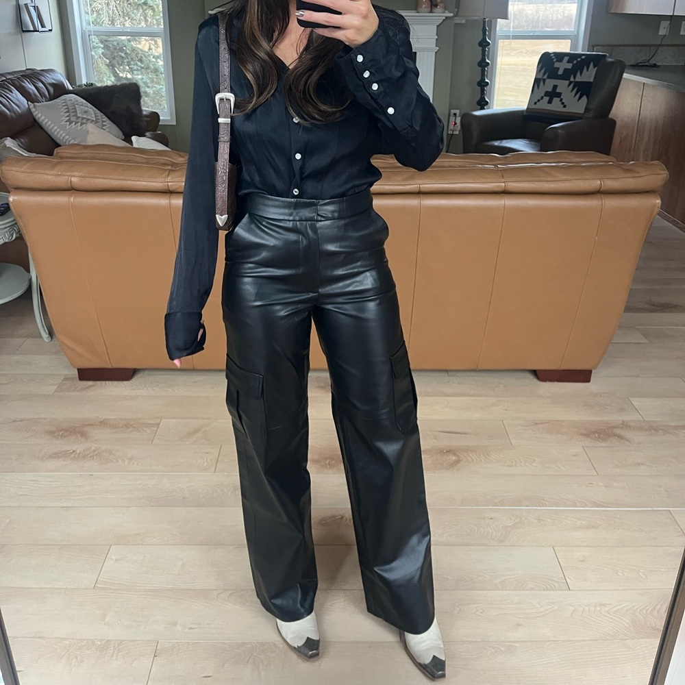Madison the Label Black Wide Leg Pants